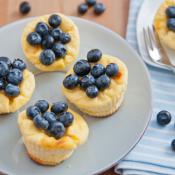 Cheesecake muffin con mirtilli