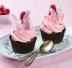 Cupcake al cioccolato con crema di lamponi