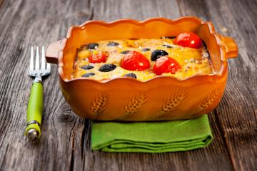 Clafoutis ai pomodorini e olive