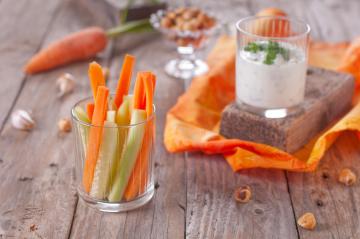 Crudité con salsa allo yogurt