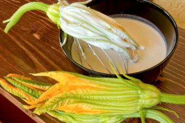 Fiori di zucca in pastella