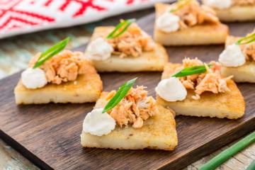 Pancake di patate con salmone