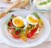 Bruschetta con uova e verdure grigliate