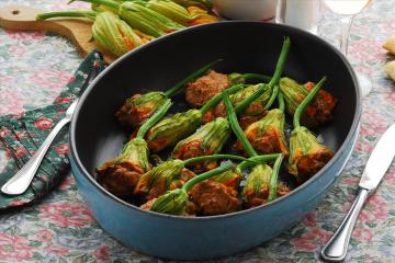Fiori di zucca al forno