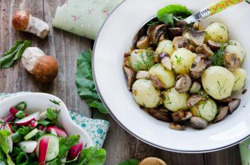 Insalata di funghi e patate