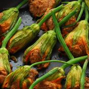 Fiori di zucca in padella