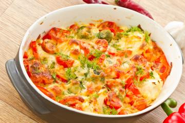 Verdure al forno in crosta di formaggio