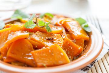 Zucca al forno con salsa al miele