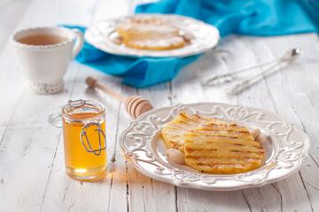 Ananas alla piastra con miele