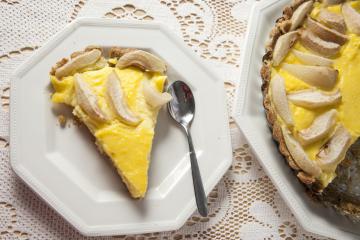 Crostata di pere e crema pasticcera