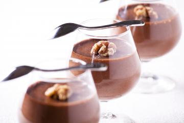 Mousse al cioccolato e noci