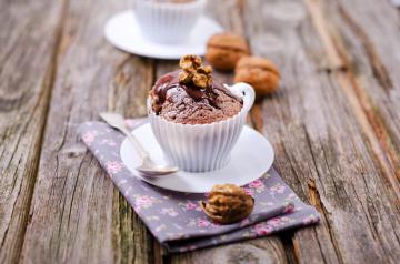 Muffin al cioccolato e noci