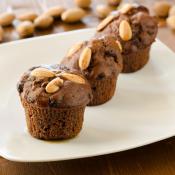 Muffin al cioccolato e mandorle