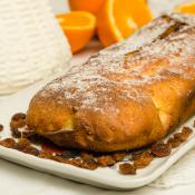 Torta alla ricotta, arancia e uva passa