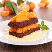 Torta al cioccolato e clementine