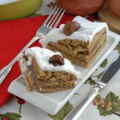 Torta con crema di castagne