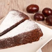 Torta di castagne e cioccolato