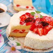 Torta panna e fragole