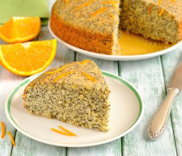 Torta all’arancia con semi di papavero
