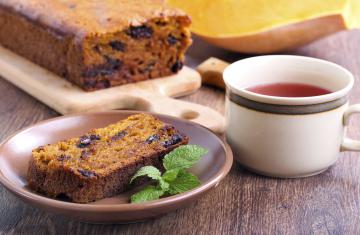 Torta alla zucca e uvetta