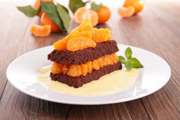 Torta al cioccolato e clementine