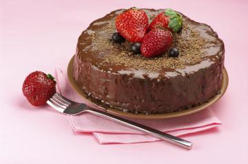 Torta cioccolato e fragole
