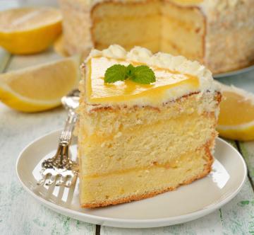 Torta con crema al limone