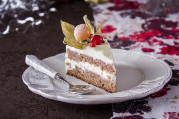 Torta di castagne e panna