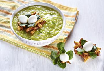 Crema di spinaci e piselli