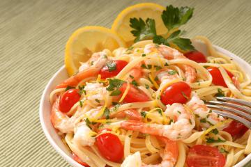 Linguine con gamberi