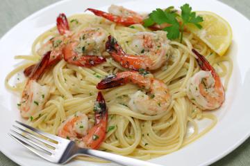 Linguine con mazzancolle