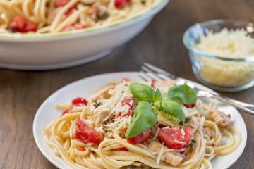 Linguine con pesce spada