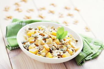 Pasta con zucca al forno e gorgonzola