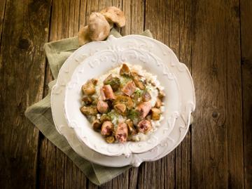 Risotto funghi e salsiccia