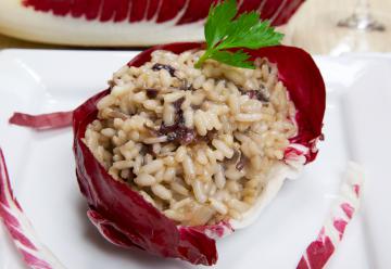 Risotto radicchio e noci