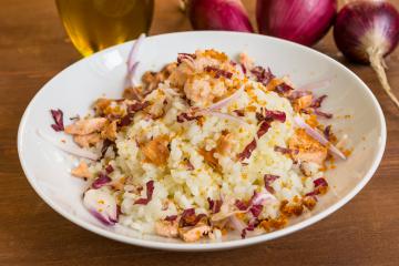 Risotto salmone e bottarga