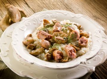 Risotto salsiccia e funghi