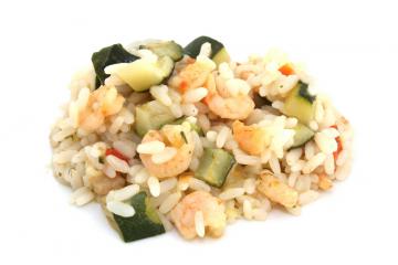 Risotto zucchine e gamberetti
