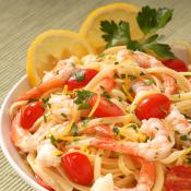 Linguine con gamberi
