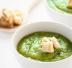 Crema di fagiolini e fave con crostini di pane