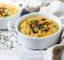 Crema di zucca con lenticchie
