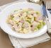 Pasta con porri e pancetta