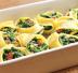 Pasta ripiena di spinaci, uvetta e pinoli 