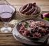 Risotto al vino rosso e salsiccia