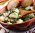 Zuppa di patate e spinaci