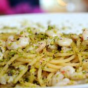Pasta gamberi e pistacchi