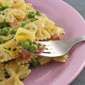 Pasta piselli e prosciutto
