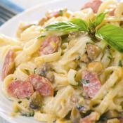 Pasta salsiccia e funghi