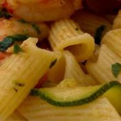 Penne gamberi e zucchine