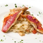 Risotto con filetti di triglia